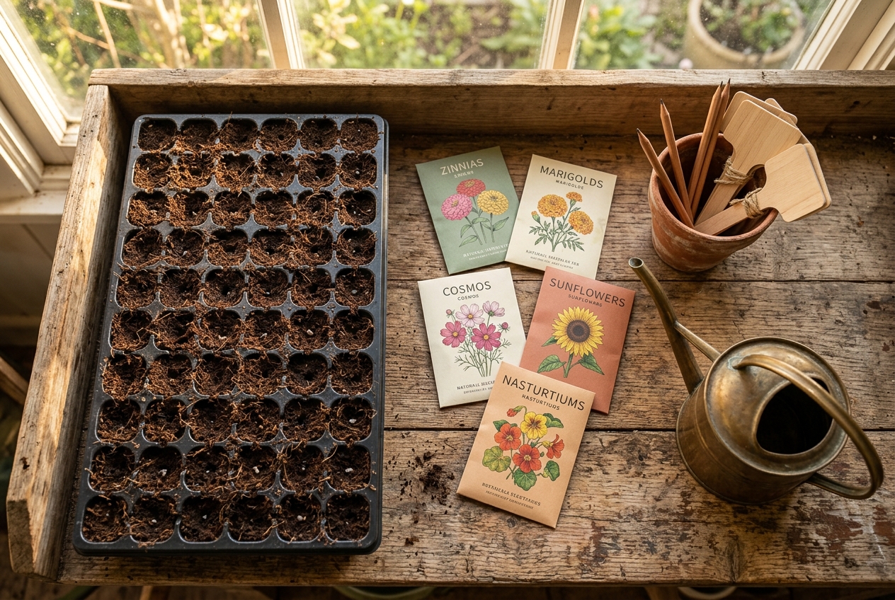 Seed Starting Indoors for Beginners: 5 Easy Flowers