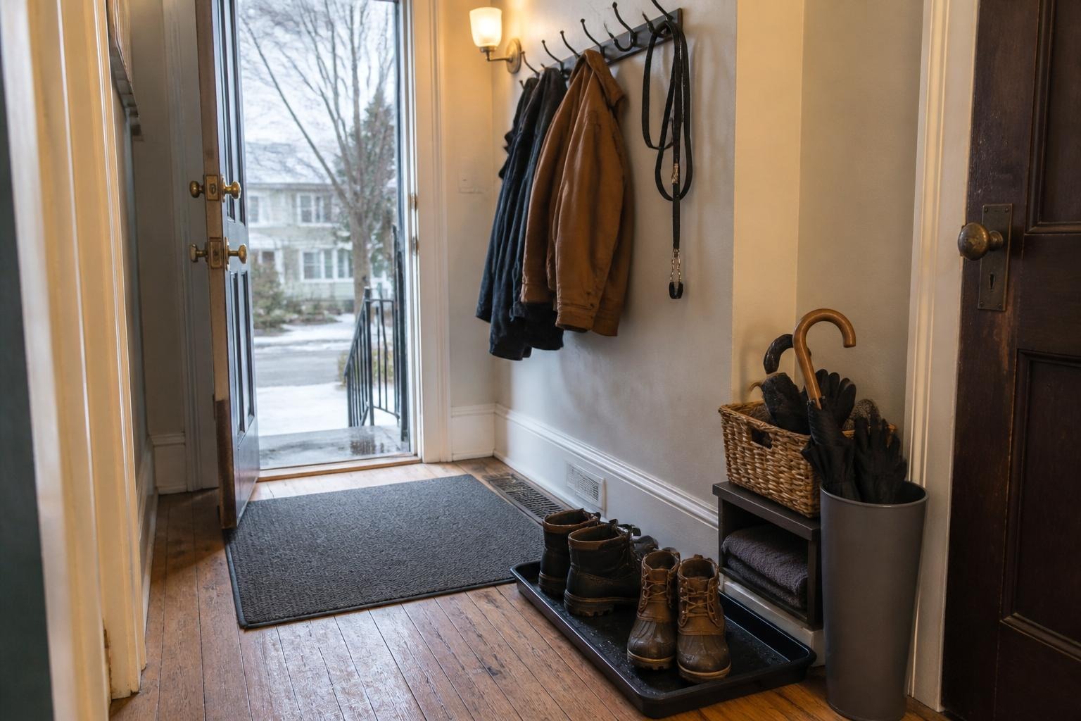 9 Wet-Boot Entryway Ideas When You Don't Have a Mudroom