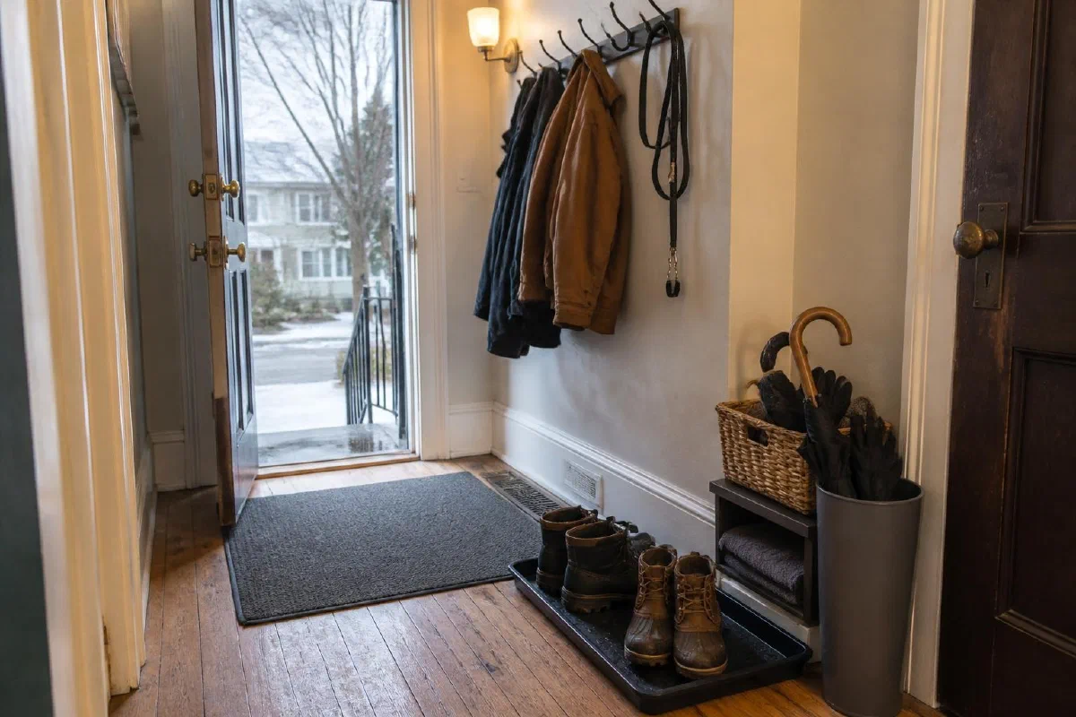 9 Wet-Boot Entryway Ideas When You Don't Have a Mudroom