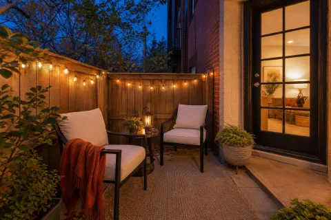 A Small Fall Patio That Still Feels Good After Dark