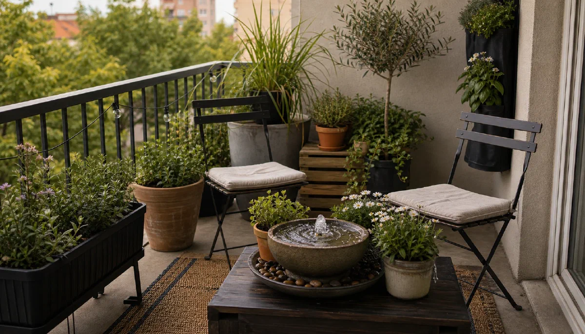 Small Water Features for an Apartment Balcony