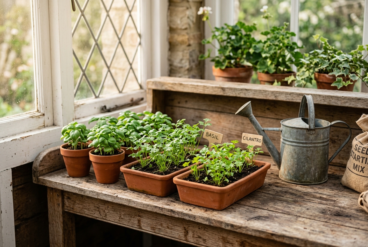 Start Herbs Indoors from Seed: 8 Week Timeline