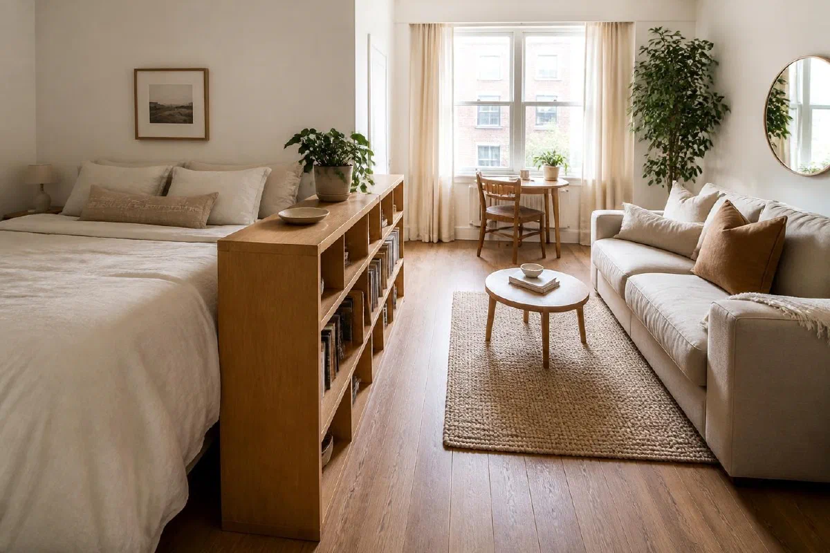 Studio Apartment Layout Ideas: 7 Ways to Separate the Bed