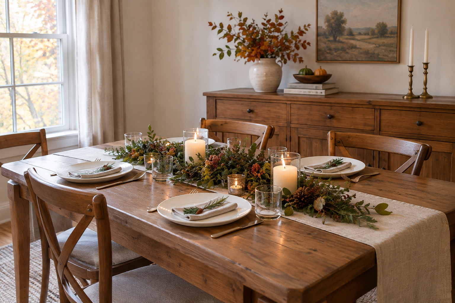 Thanksgiving Table Decor for a Small Dining Room: A Footprint Plan