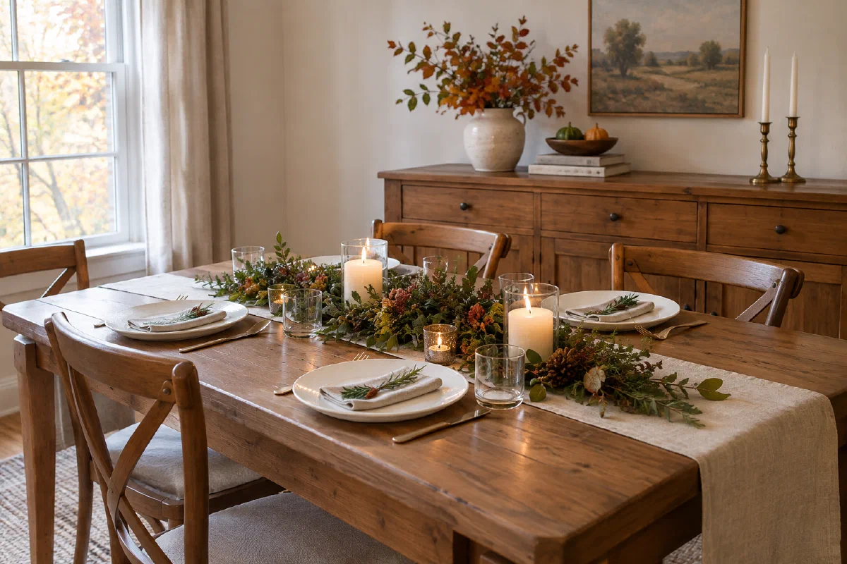 Thanksgiving Table Decor for a Small Dining Room: A Footprint Plan