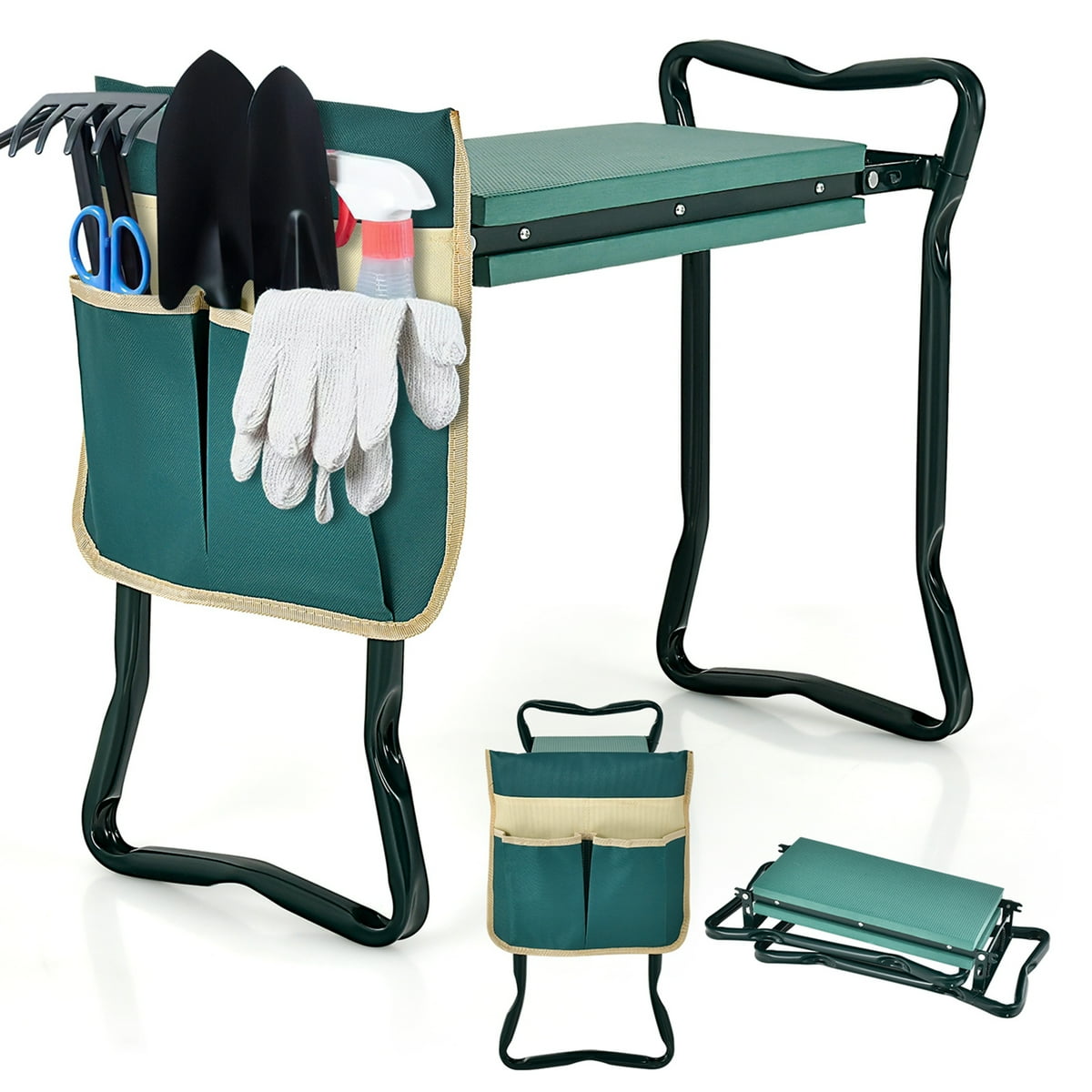 Costway folding garden kneeler and seat product image from Walmart