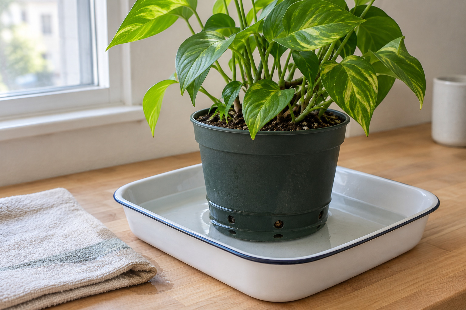 How to Water Houseplants and Repot Only on Signs