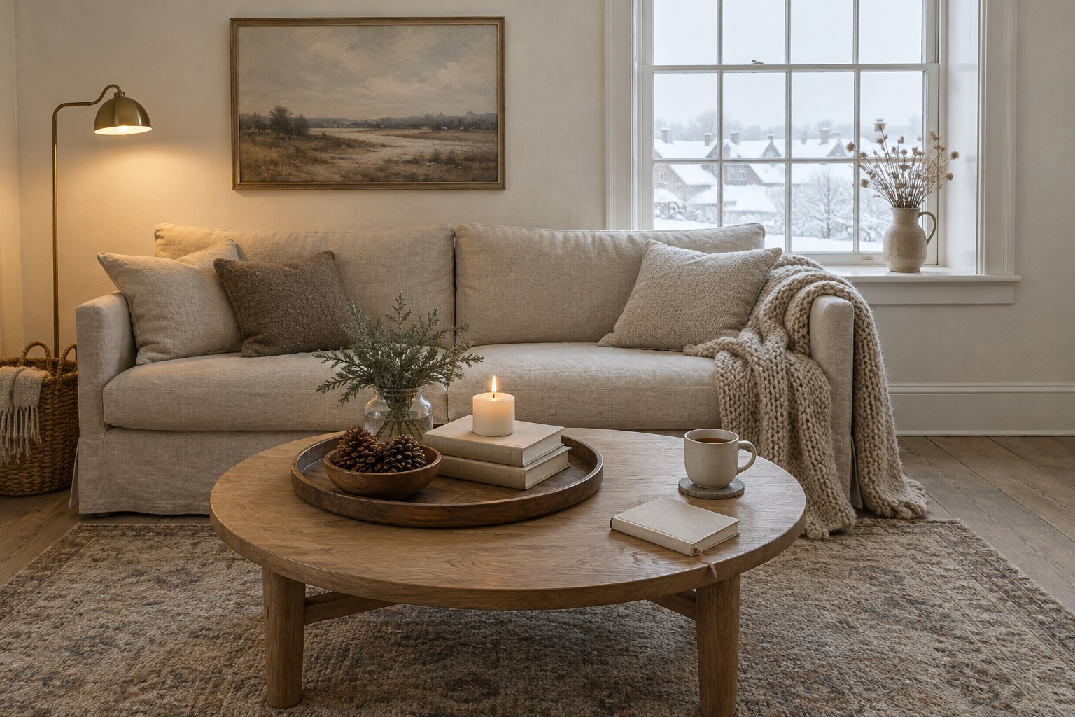 9 Winter Coffee Table Decor Ideas for a Small Living Room