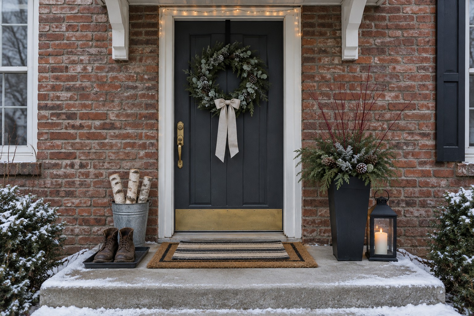 7 Winter Front Door Decor Ideas for After Christmas